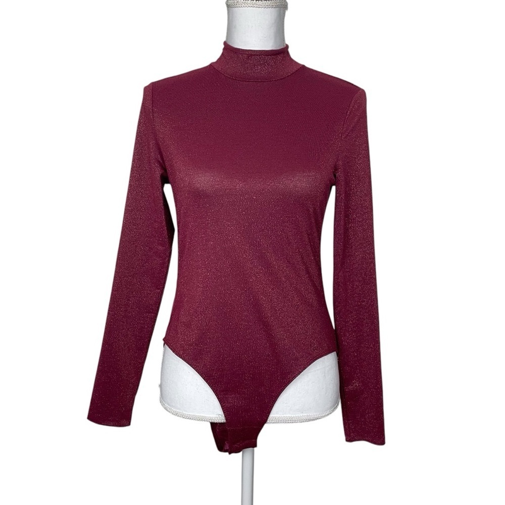 Daily Practice by Anthropologie Shimmer Open-Back Bodysuit Small - Picture 5 of 12